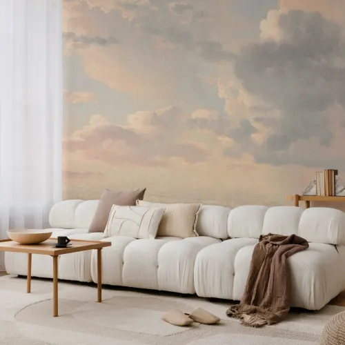 Study of Clouds Over the Sound Wall Mural in Classic Tones