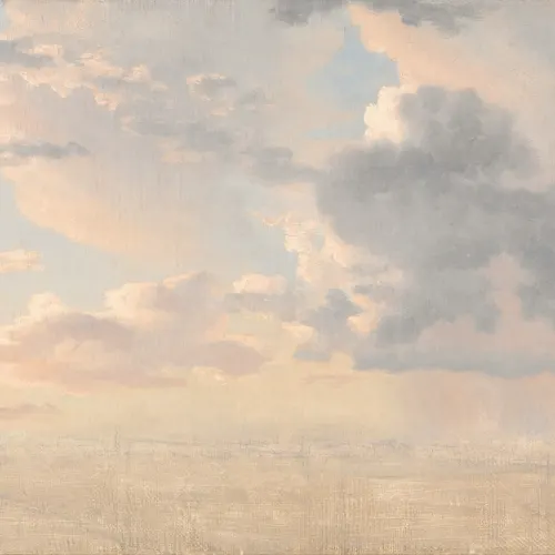 Study of Clouds Over the Sound Wall Mural in Classic Tones