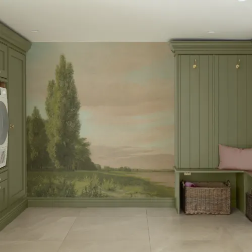 Waters Edge Classic Vintage Landscape Wall Mural by Christen Købke