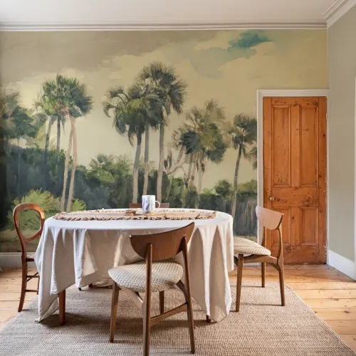 Chusan Pastell akvarell Palm Mural-tapeter av Winslow Homer