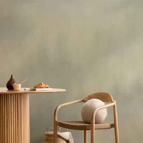 Mistwood Green Abstract Nature Living Room Mural
