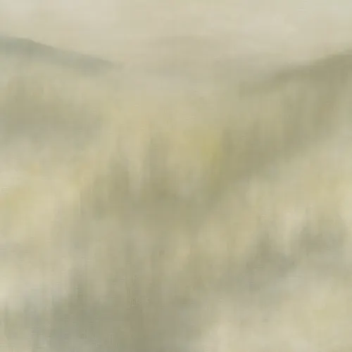 Mistwood Green Abstract Nature Living Room Mural