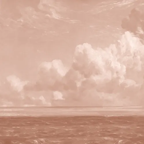 Lyserødt John Constable havudsigt-maleri fototapet
