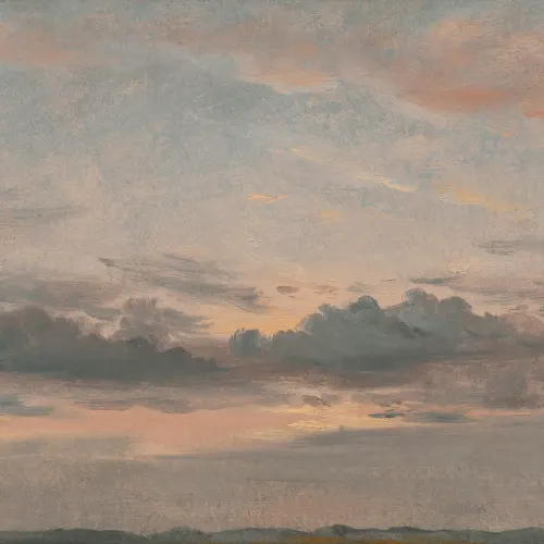 John Constable muurschildering zonsondergang