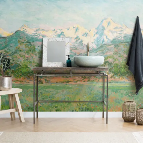 Green Matisse Meadow Painting Mural