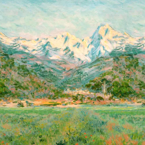 Green Matisse Meadow Painting Mural