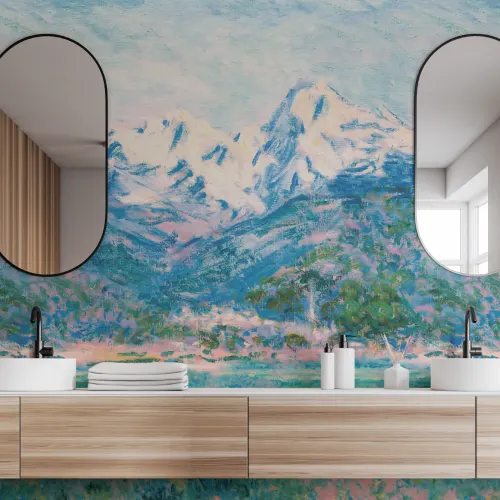 Blue Matisse Meadow Painting Mural