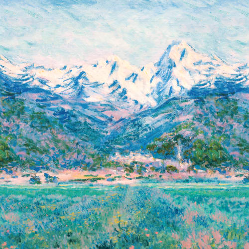 Blue Matisse Meadow Painting Mural