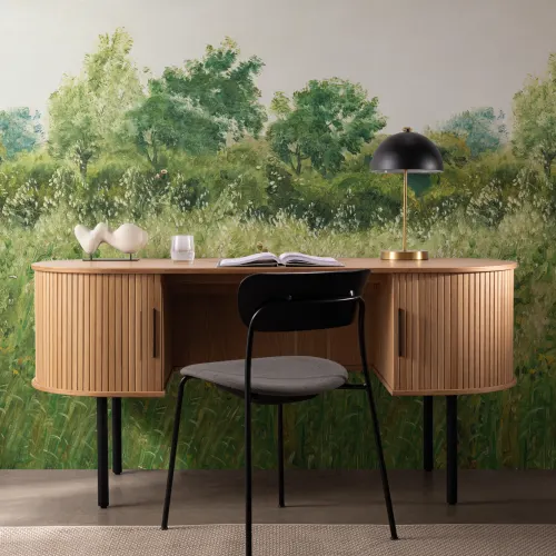 Verde Lunca de vară Pictură în ulei murale