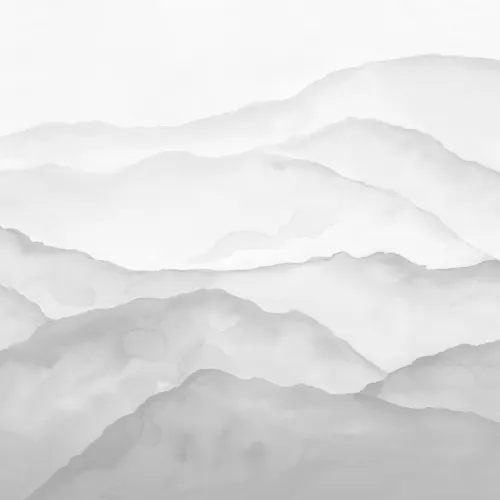 Light Gray Watercolor Mountain Mural