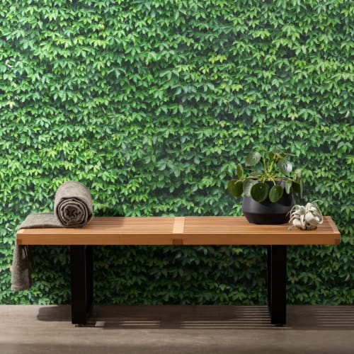 Wall of Green Ivy Wallpaper Mural