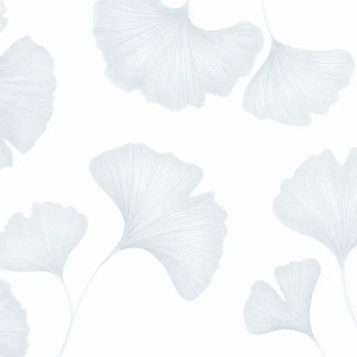 Fototapet med blå ginkgoblade