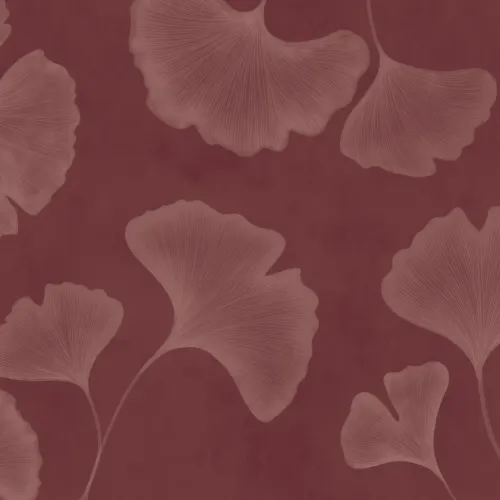 Mural de hojas de ginkgo malva