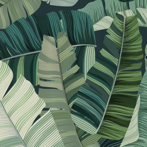 3D Camo Mixed Tropical Leaf Wallpaper Mural
