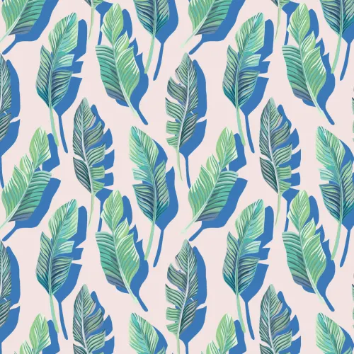 Papier Peint Panoramique Feuilles Tropicales 3D