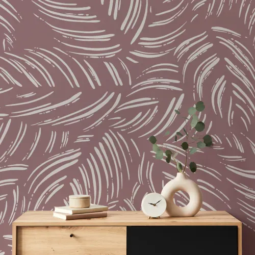 Mauve nutidig abstrakt mønster fototapet