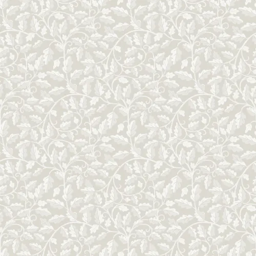 Beige eikenbladpatroon muurschildering voor rustgevende ruimtes