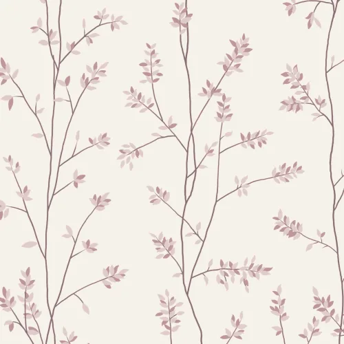 Zachtroze botanische charme muurschildering voor serene ruimtes