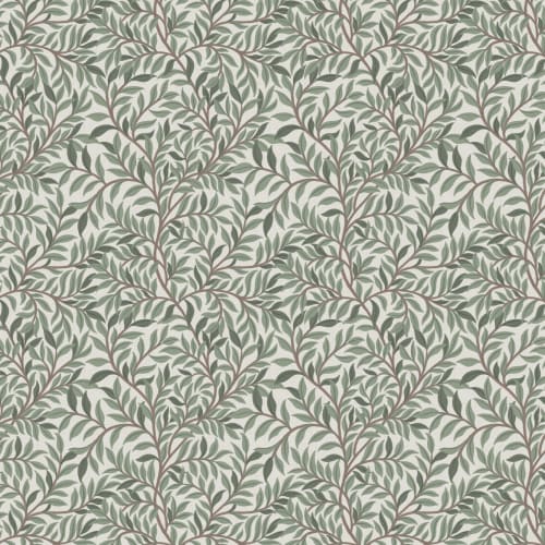 Sage Botanical Leaf Pattern Green Wallpaper Mural