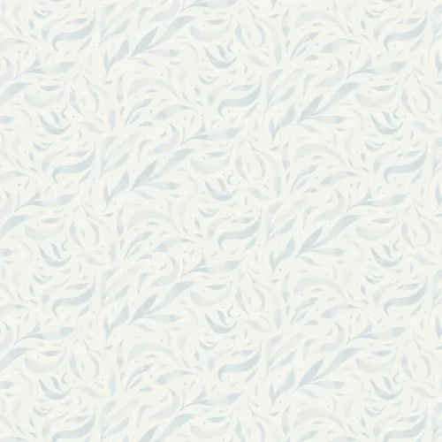 Blue Watercolor Floating Leaves Wallpaper