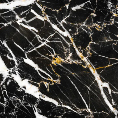Black, White & Gold Dark Marble Effect Wallpaper Mural