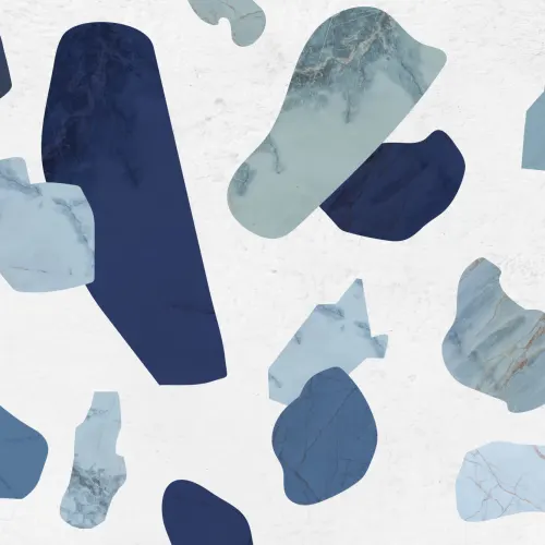 Blue Marble Terrazzo Wallpaper Mural