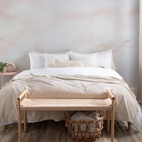 Mural Papel Pintado Efecto Mármol Veteado Coral