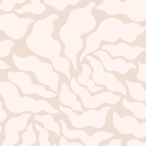 Abstrakte botanische Fototapete in Creme und Beige