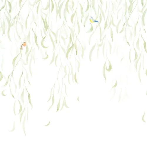 Trailing Foliage & British Birds Wallpaper Mural