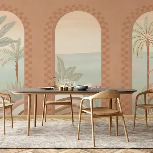 Mediterranean Arch Scenic Mural