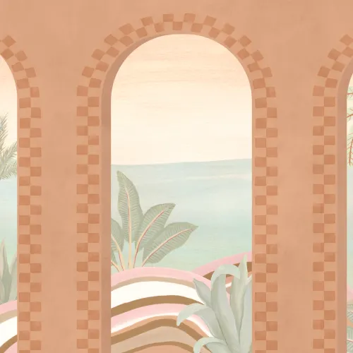 Mediterranean Arch Scenic Mural