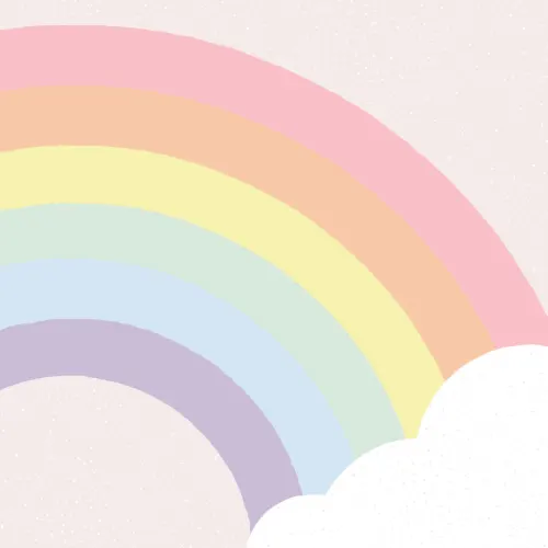 Kids Pastel Rainbow Mural Wallpaper