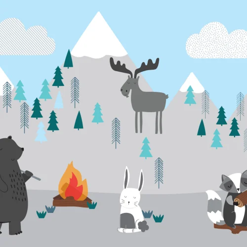 Copii Mountain Scene Wallpaper Mural