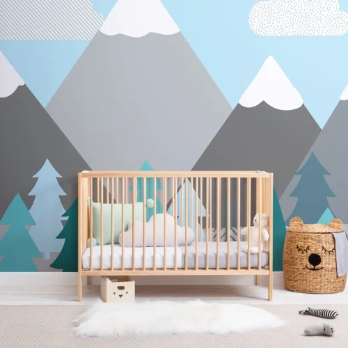 Kids Mountains & Trees Wallpaper Mural