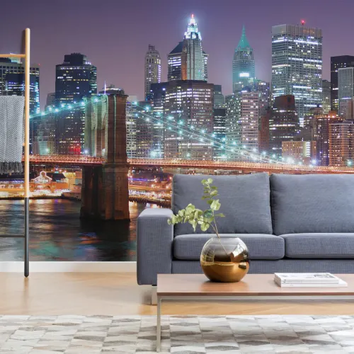 Brooklyn At Night Wallpaper Mural