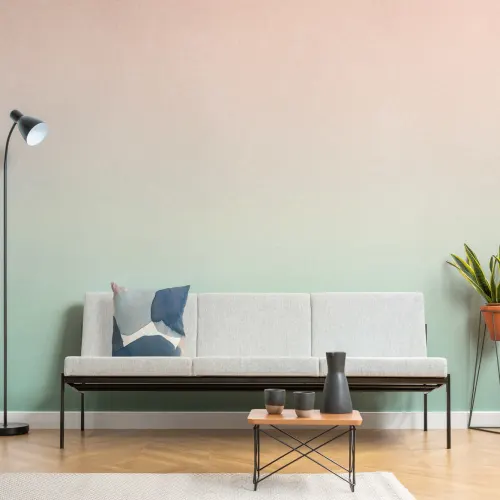 Peach & Turquoise Fade Ombre Wallpaper Mural