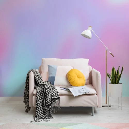 Blue & Pink Bright Gradient Wallpaper Mural