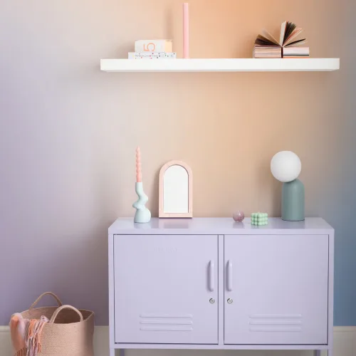 Blue, Orange and Lilac Ombre Wallpaper Mural