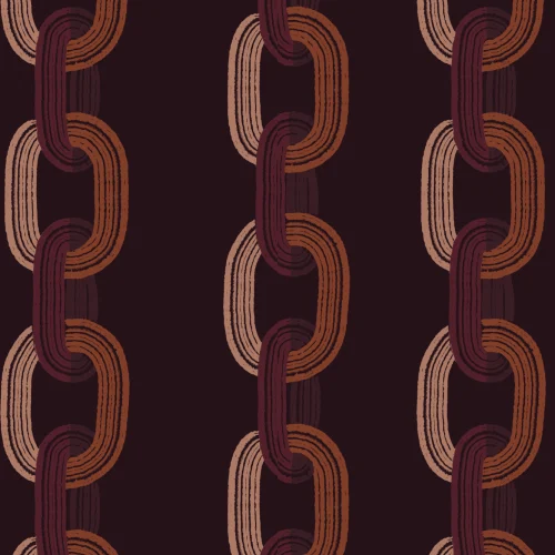 Papel pintado Oscuro Ilustrado con Cadenas