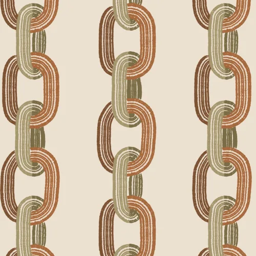 Neutral Illustrated Chainlink Wallpaper