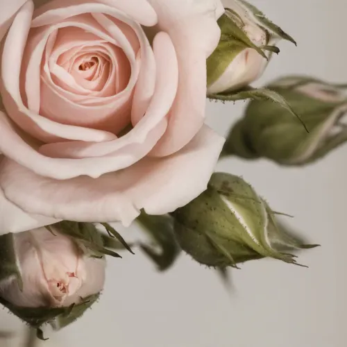 Elegantti vaaleanpunainen terälehti Rose kuvatapetti