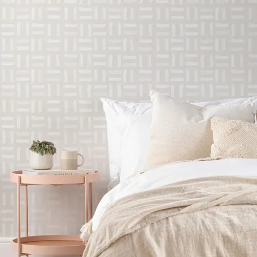Modern Printed Lines Repeat Pattern Wallpaper