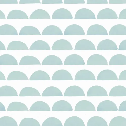 Blue Half Moon Repeat Pattern Wallpaper