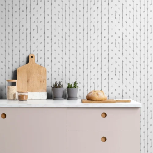 Black & White Arrow Print Repeat Pattern Wallpaper