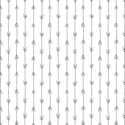 Black & White Arrow Print Repeat Pattern Wallpaper