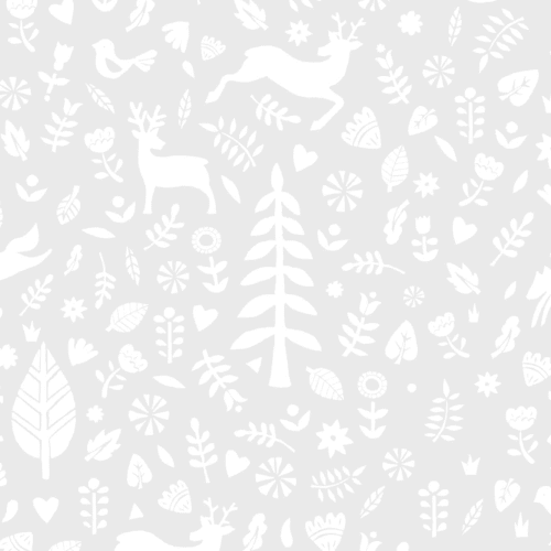 Gray Festive Pattern Scandinavian Folk Art Repeat Pattern Wallpaper