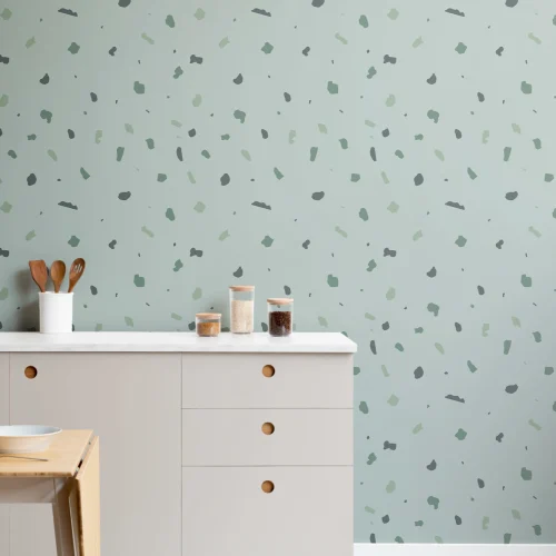 Green Terrazzo Wallpaper Mural