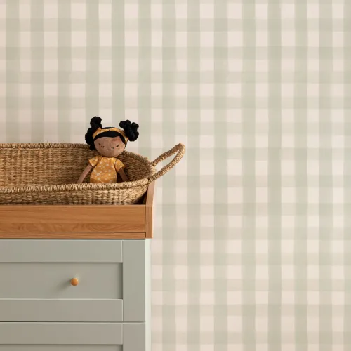 Vihreä Gingham tapetti