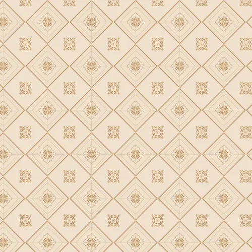 Beige Vintage Geometric Tile Wallpaper Mural