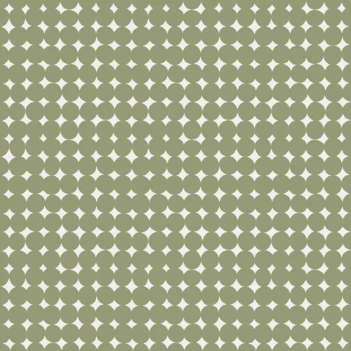 Papier peint panoramique à pois verts pour une ambiance rétro
